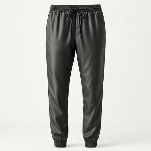 Charcoal Silk Joggers - Shavien Pants