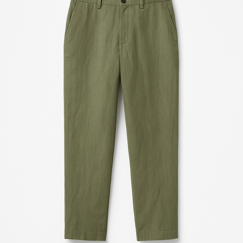 Olive Linen Trousers - Shavien Pants