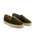 Olive Velvet Espadrilles - Shavien Shoes