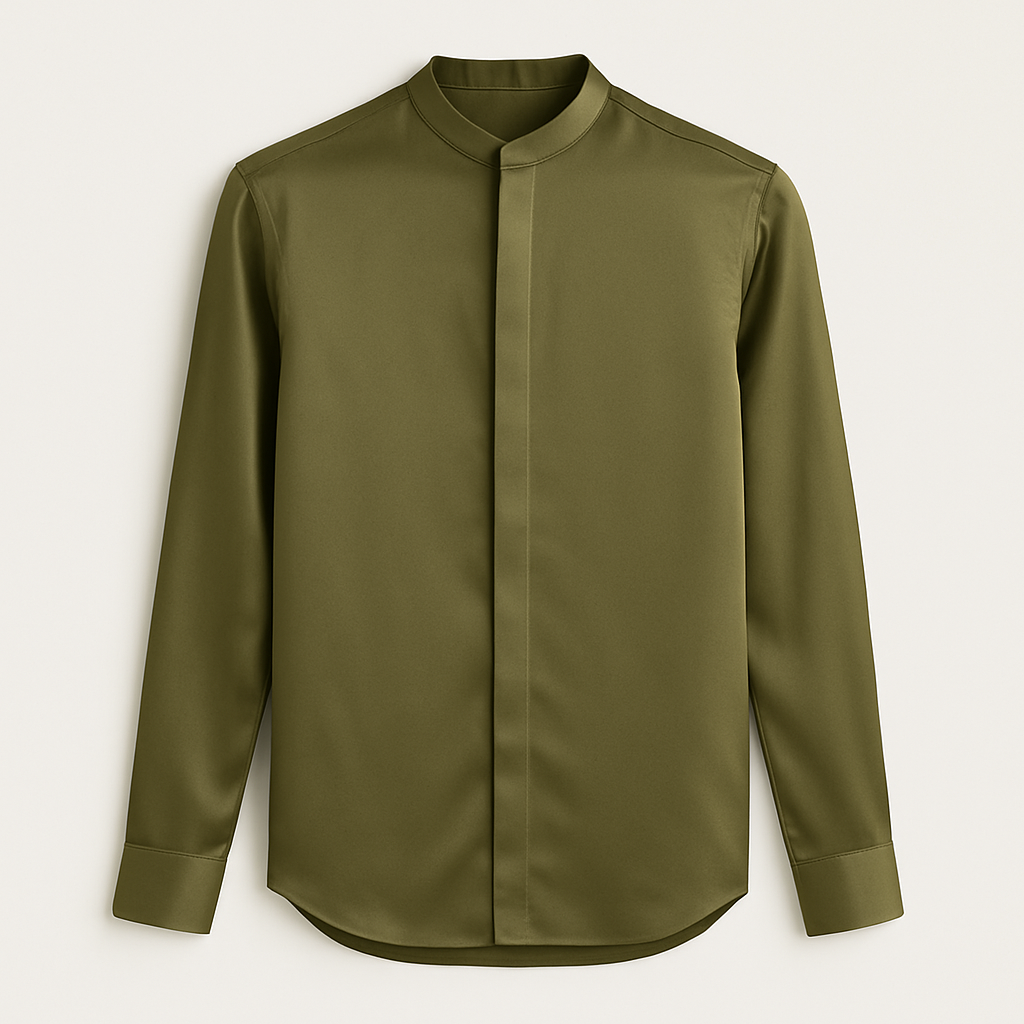 Silk Mandarin Top - Shavien Shirts